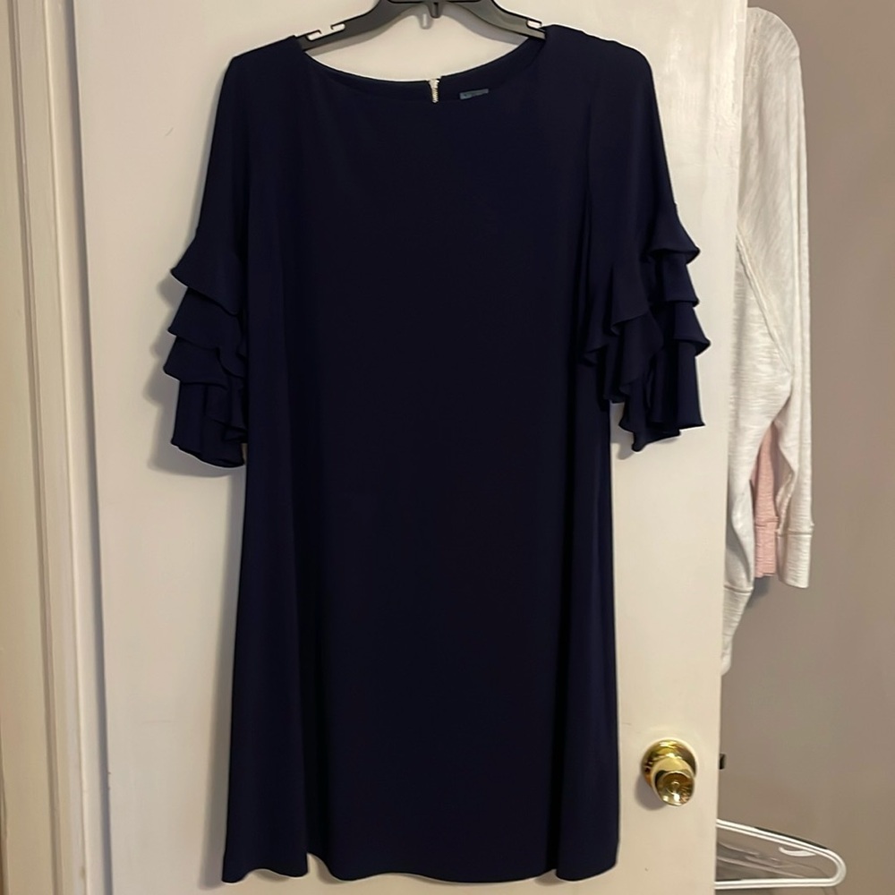 Navy dress. Size 14W. EUC. Worn once. Gabby Style.